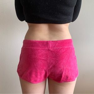 Hot Pink Beach Towel Shorts Medium